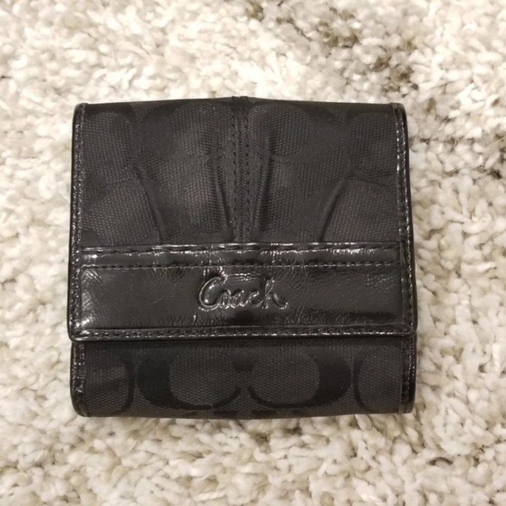 Coach Script Small Snap Wallet